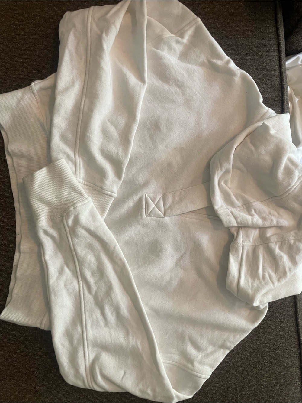 Women's White Pullover Hoodie Sweater